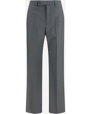 Valentino Wool And Mohair Tailored Trousers - Grey