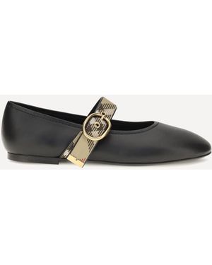 Burberry Robin Leather Ballerinas - White