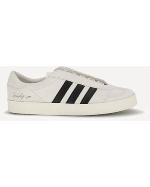 Y-3 Beige Calf Leather Bos Taurus Low Top Trainers - Eu43.5/us10.5 - White