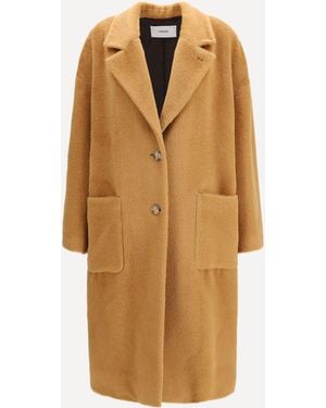 Lardini Long Alpaca And Wool-Blend Coat - Natural