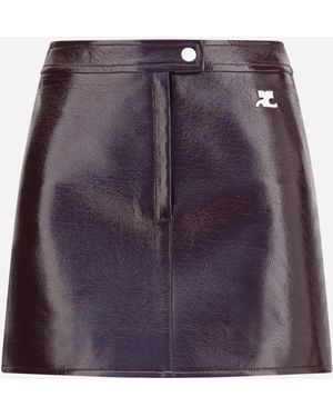 Courreges Vinyl Mini Skirt - Purple