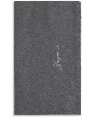 Jacquemus Tailleur Wool Scarf - Grey