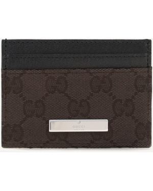 Gucci Gg Fabric Card Holder - Black