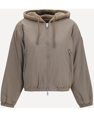 Moose Knuckles Eaton Bunny Reversible Hoodie - Gray
