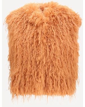 forte_forte Forte_Forte Eco Mongolia Faux Fur Vest - Orange