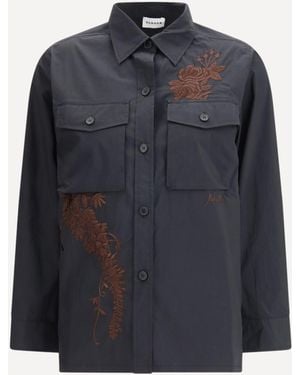 P.A.R.O.S.H. P. A.R. O.S. H. Embroidered Shirt - Blue