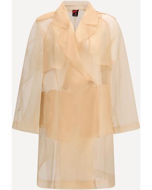 Pinko Silk Trench Coat - Natural