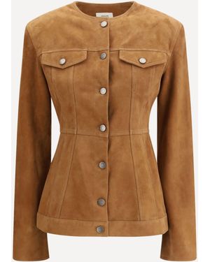 Haikure Suede Jacket - Brown