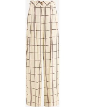 Crida Milano Travel Twill Trousers - Natural