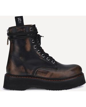 R13 Lace-Up Ankle Boots - Black