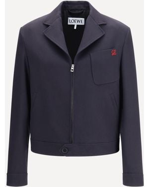 Loewe Mid-Weight Wool Cavalry Jacket - Blue