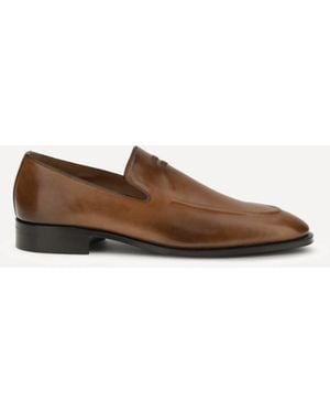 Miu Miu Leather Loafers - Brown