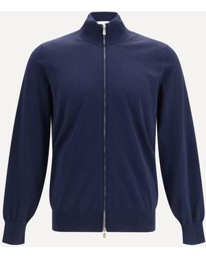 Brunello Cucinelli Cotton Cardigan - Blue