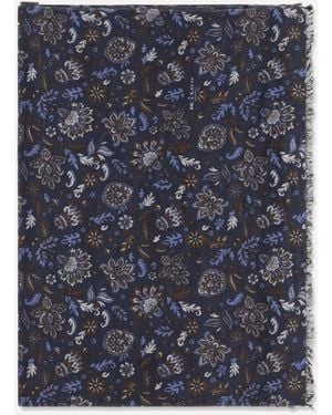 Kiton Foulard Fantasia Paisley - Blu