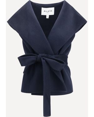 Alaïa Giacca Con Cappuccio - Blu