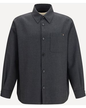 Valentino Vlogo Wool Blend Jacket - Blue