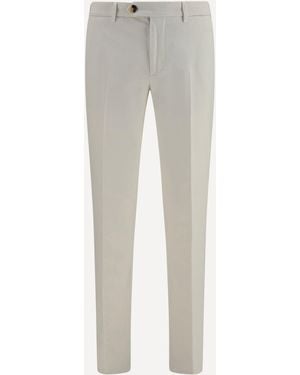 Brunello Cucinelli Dyed Cotton Trousers - Grey