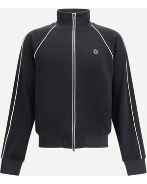 KENZO Felpa Con Zip Con Ricamo Boke Flower - Blu