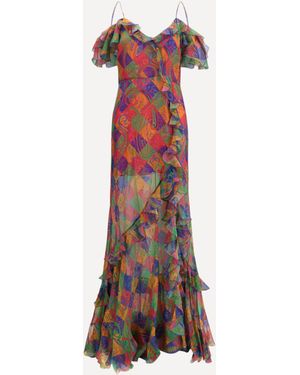 Etro Long Silk Dress - White