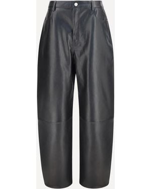 Arma Ece Barrel Leather Pants - Gray