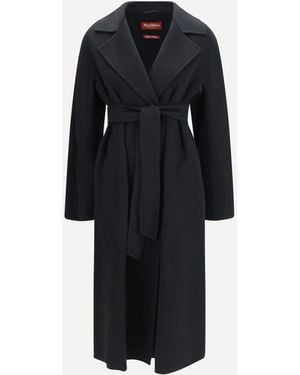 Max Mara Cappotto Lungo A Vestaglia - Nero