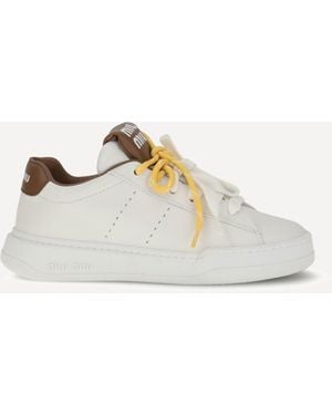 Miu Miu Double-Lace Sneakers - White
