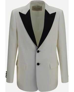 Valentino Two-Tone Wool Jacket - Grey