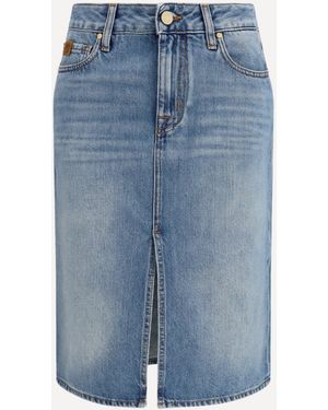 Jacob Cohen Denim Midi Skirt - Blue
