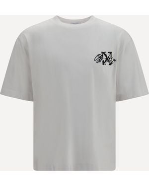 Off-White c/o Virgil Abloh Stroke Skate T-Shirt - Gray