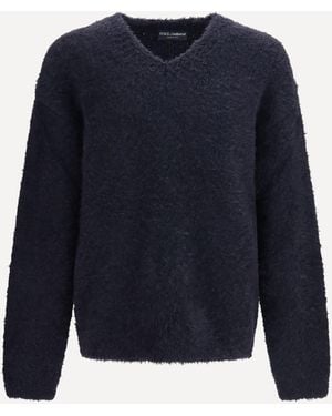 Dolce & Gabbana Alpaca Blend Pullover - Blue