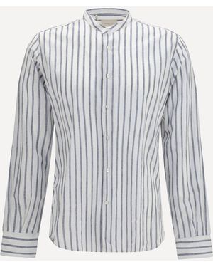 Brooksfield Slim Fit Spread Collar Shirt - Blue