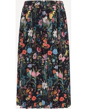 Gucci Flora Printed Silk Midi Skirt - Multicolour