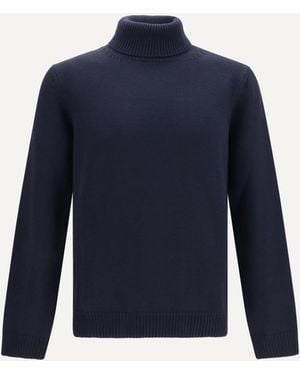 Roberto Collina Turtleneck Wool Jumper - Blue