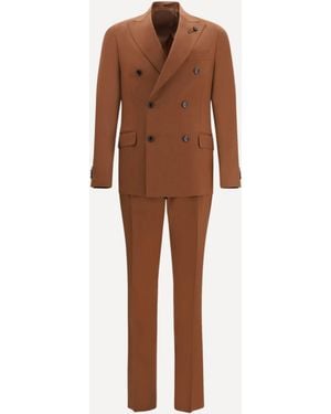 Lardini Iconic Cotton Suit - Brown