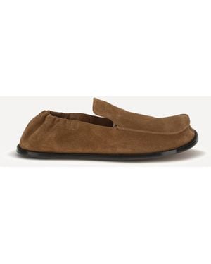 Loewe Flex Suede Loafers - Brown