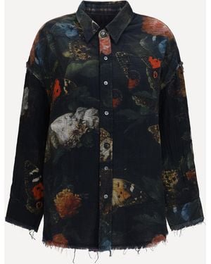 R13 Camicia Reversibile - Blu