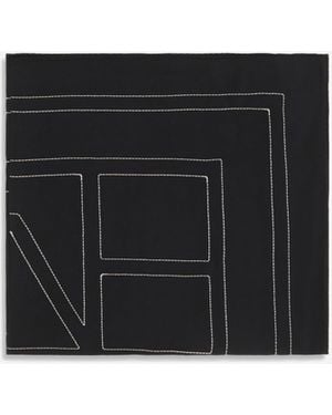 TOTEME Silk Scarf With Embroidery - Black