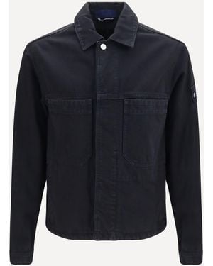 Stone Island Cotton Biker Jacket - Blue
