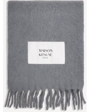 Maison Kitsuné Gradient-Efect Alpaca Scarf - Gray