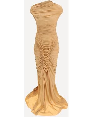 Francesco Murano Draped Long Dress - Metallic