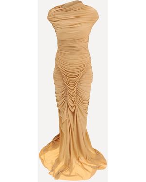 Francesco Murano Draped Long Dress - Metallic