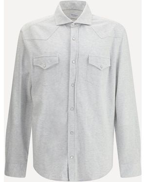 Brunello Cucinelli Knit Shirt - Grey
