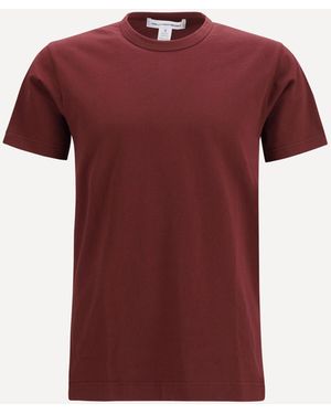 Comme des Garçons Short-Sleeved Cotton Crewneck T-Shirt - Red