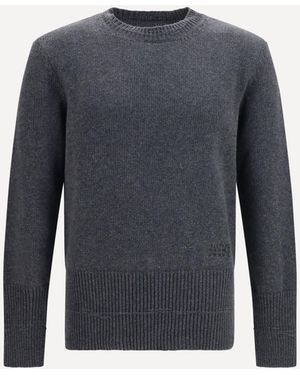 MM6 by Maison Margiela Wool Crewneck Jumper - Blue
