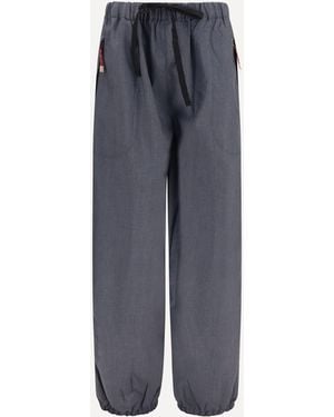 Prada Wool And Mohair Trousers - Blue