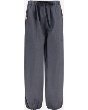 Prada Wool And Mohair Trousers - Blue