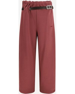 Magliano Buckle-Belt Track Trousers - Red
