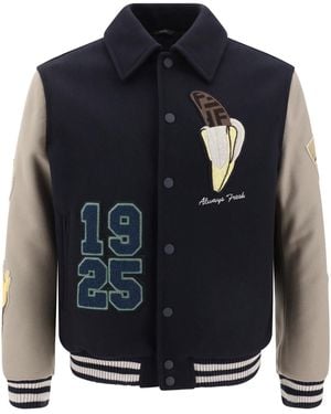 Fendi College-style Bomber Jacket - Blue