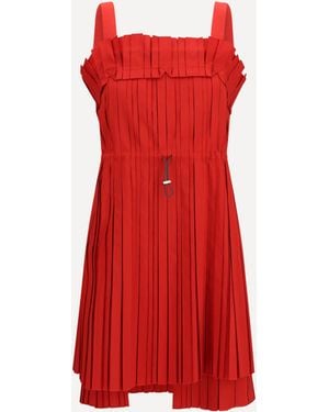 Fendi Short Faille Dress - Red