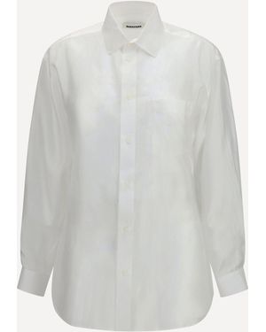 DARKPARK Anne Comfort Suit Tailored Gauze Shirt - White